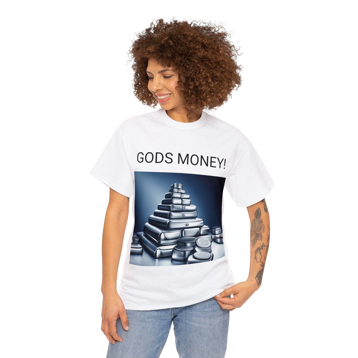 Unisex Heavy Cotton Tee  GODS MONEY!