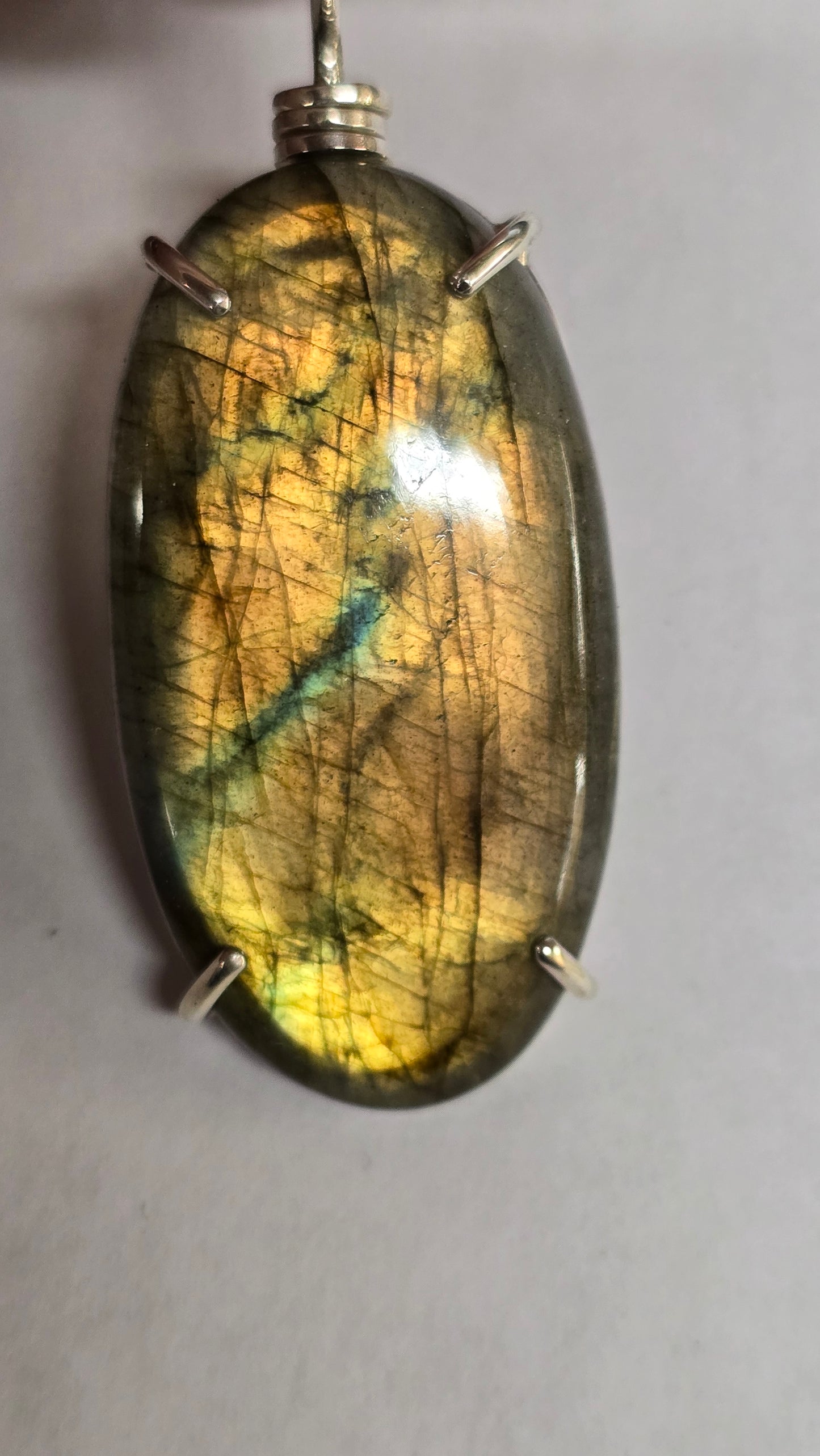 Labradorite set in sterling silver.  100449