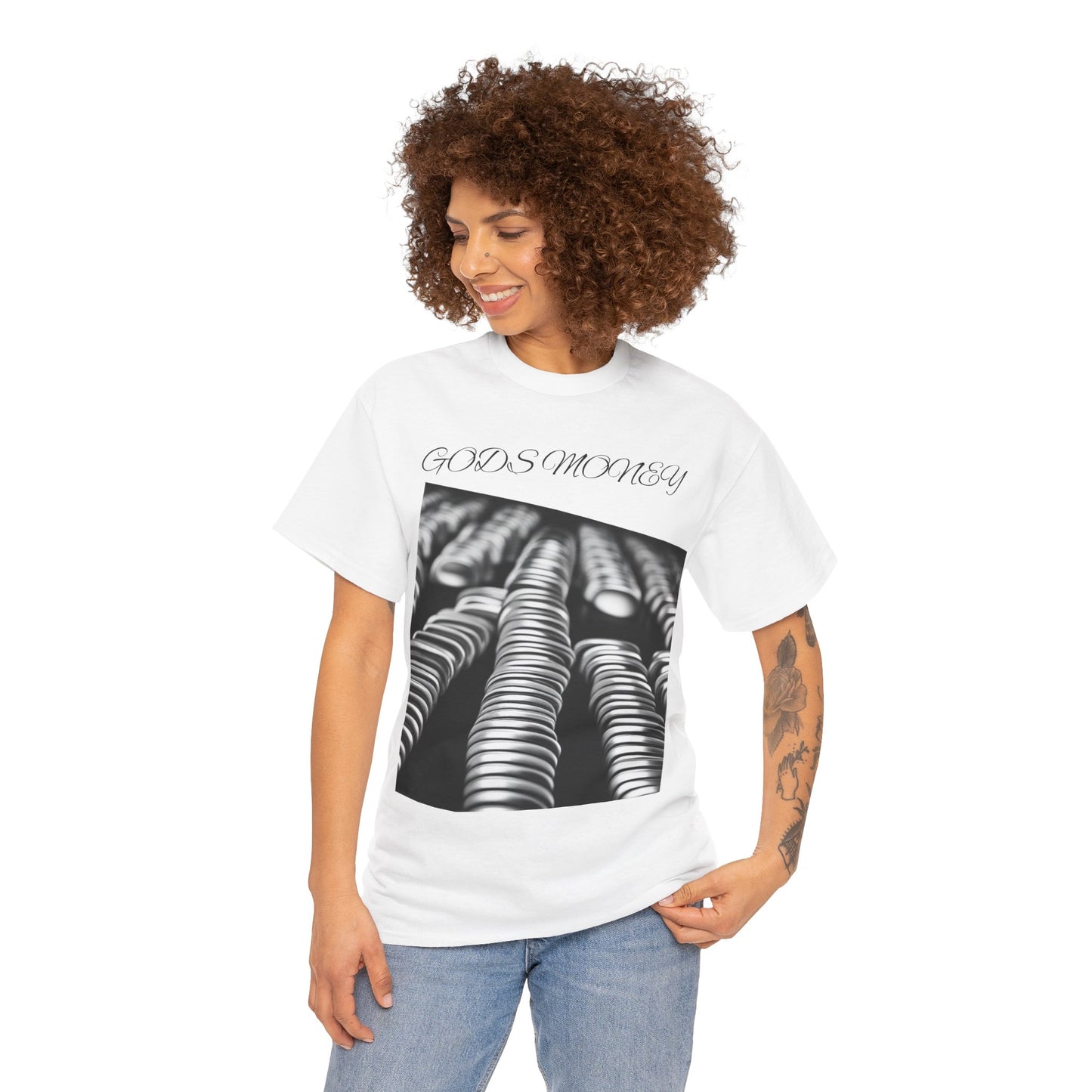 GODS MONEY Silver stacker T Shirt
