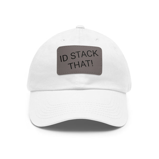 Dad Hat with Leather Patch (Rectangle)