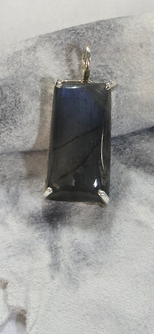 Light blue labradorite set in sterling  silver.