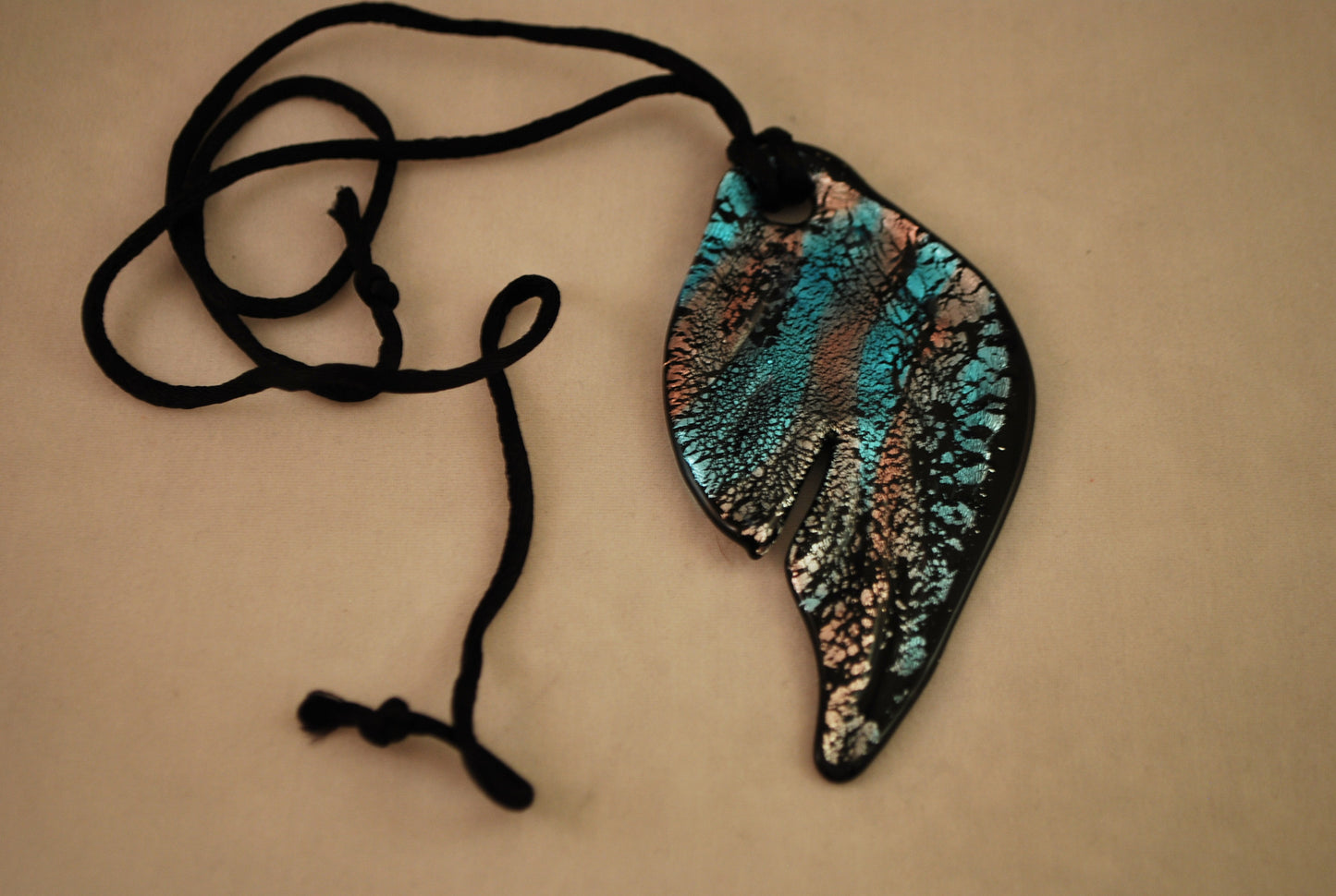 Hand made Italian gla.925 Sterling Silver pendant Blue, Black and pink - Lannan Jewelry