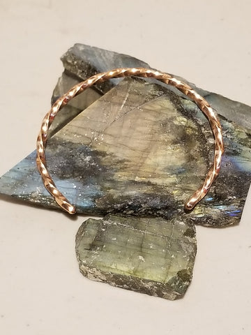 Twisted copper cuff bracelet - Lannan Jewelry